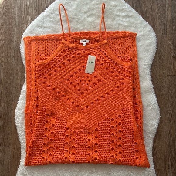 aerie Dresses & Skirts - Aerie Orange Sundress with Spaghetti Straps for Resort Wear